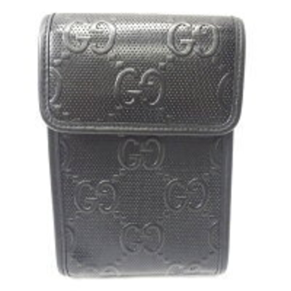 Gucci Shoulder Bag GG Embossed Black